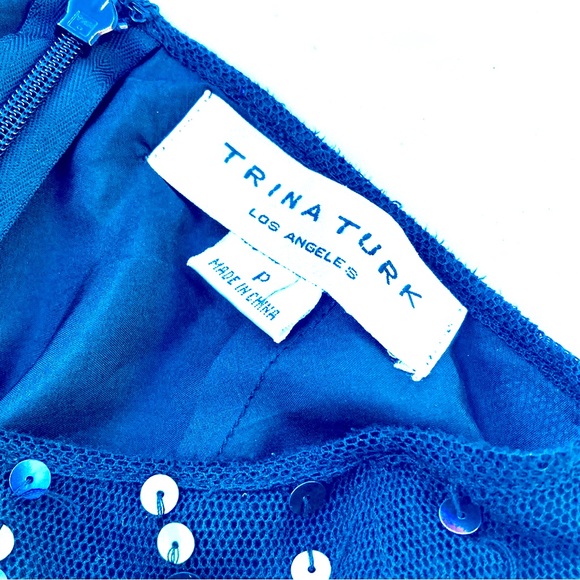 Black Iridescent Trina Turk Evening Skirt Size Petite - Picture 7 of 8